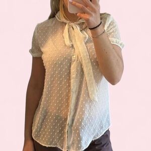 Lord & Taylor sheer blouse